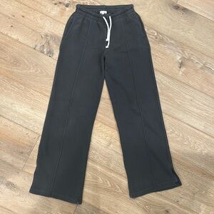 Aerie Charcoal Wide Leg Sweats